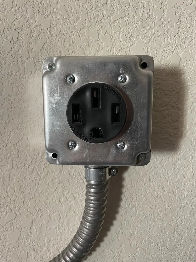 NEMA 14-50 outlet installed for Smart Home Electrical in Kingsburg